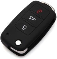 🔑 high-quality silicone key cover for vw volkswagen 3 button keyless entry remote fob shell - enhances protection and compatibility with andygo brand logo