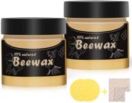 🪑 premium wood furniture polish beewax (2 pcs) with multipurpose benefits: natural wood seasoning, home cleaning, furniture care, & protection logo