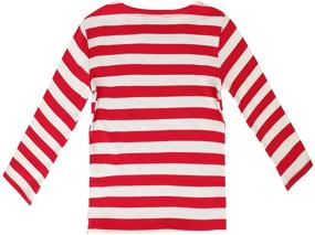 img 2 attached to 👕 Stylish and Comfortable Armycrew Kids Red White Stripe Cotton Shirt