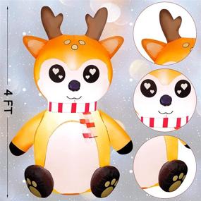 img 2 attached to 🦌 ATDAWN 4ft Inflatable Reindeer: Christmas Yard Decorations for Outdoor Holiday Décor