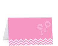 andaz press pink chevron girl baby shower collection: 20-pack table tent printable place cards for dessert table candy bar catering tented food cards and signage logo