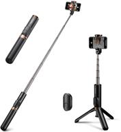 📸 fufly bluetooth selfie stick tripod - удлиняемый держатель для селфи-палки 3 в 1 мини-портативная селфи-палка из алюминия с отсоединяемым bluetooth-пультом и держателем для телефона для iphone, galaxy, huawei, samsung - идеальное решение для селфи. логотип