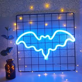 img 4 attached to 🔵 Vibrant Blue Bet Neon Sign for Kids Birthday Room Decor - LED Night Light & Party Decoration