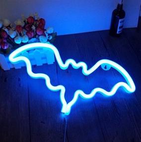 img 3 attached to 🔵 Vibrant Blue Bet Neon Sign for Kids Birthday Room Decor - LED Night Light & Party Decoration