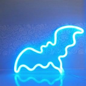 img 2 attached to 🔵 Vibrant Blue Bet Neon Sign for Kids Birthday Room Decor - LED Night Light & Party Decoration