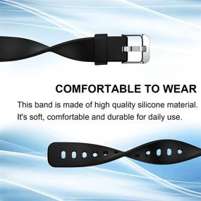 img 3 attached to 🏋️ CAVN Sport Bands for Fitbit Luxe - Soft, Waterproof, Silicone Wristband Straps in Black (L) - Compatible with Women and Men, Breathable Replacement Accessories
