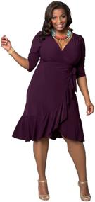 img 3 attached to 👗 Kiyonna Plus Size Whimsy Wrap Dress for Women