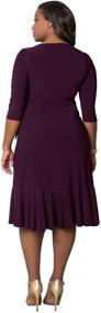 img 2 attached to 👗 Kiyonna Plus Size Whimsy Wrap Dress for Women