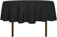 🍽️ enhance your dining experience with sancua round tablecloth - 60 inch - water resistant spill proof polyester table cloth in stylish black logo