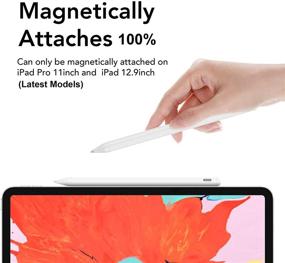 img 1 attached to ✏️ Rechargeable Capacitive Stylus Pen for Apple iPad Touch Screens - MyMAX Smart Digital Pencil, Compatible with iPad Pro 11/12.9 Inch, iPad 7th/6th Generation, iPad Mini 5th Generation, iPad Air 3rd Generation