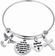 wusuaned baptism religious bracelet christian logo