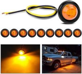 img 4 attached to 🚦 Nilight TL-03 10 PCS 3/4” Round LED Clearance Lights for Trucks, RVs, Cars, Trailers, Vans, Caravans, Boats - Amber, 12V, Bullet Marker Indicators - 2 Years Warranty