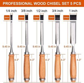 img 3 attached to 🪵 Enhance Your Woodworking Mastery with TOOLZYZ Professional Vanadium Carving Tools