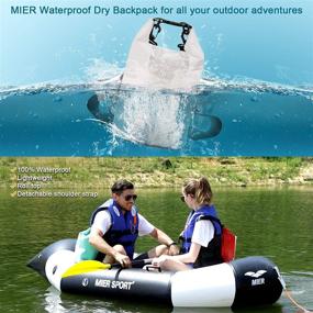img 3 attached to 🌊 Waterproof Dry Bag Backpack for Kayaking, Boating, Rafting, Hiking, Camping, Swimming, Outdoor Activities by MIER