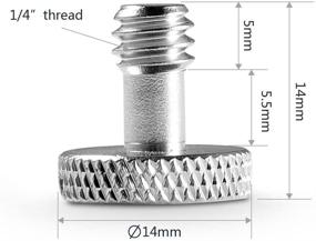 img 3 attached to 📷 SMALLRIG Camera Fixing Screw Pack of 5 - 1/4"-20 Tripod Screw with 7mm Threaded Shaft Length (Model 1615)