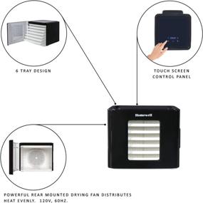 img 3 attached to 🥦 High-performance Homewell Food Dehydrator for Effortless Fruit and Vegetable Drying: Adjustable Timer, Digital Temperature Control, 6 Trays Slide-in, 400 Watt