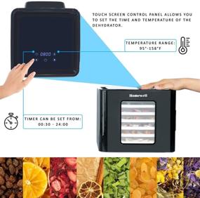 img 2 attached to 🥦 High-performance Homewell Food Dehydrator for Effortless Fruit and Vegetable Drying: Adjustable Timer, Digital Temperature Control, 6 Trays Slide-in, 400 Watt