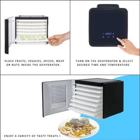 img 1 attached to 🥦 High-performance Homewell Food Dehydrator for Effortless Fruit and Vegetable Drying: Adjustable Timer, Digital Temperature Control, 6 Trays Slide-in, 400 Watt