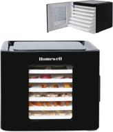 🥦 high-performance homewell food dehydrator for effortless fruit and vegetable drying: adjustable timer, digital temperature control, 6 trays slide-in, 400 watt логотип