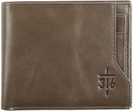 john 16 cross leather wallet logo