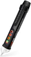 🔦 lomvum dual non contact voltage tester: 12v-1000v/48v-1000v range, led flashlight, alarm mode & live/null wire judgment логотип