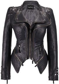 img 4 attached to Chouyatou Women's Fashion Studded Shaping Clothing: Coats, Jackets & Vests for Perfect Style