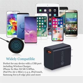 img 1 attached to 🔌 4-Pack Quick Charge 3.0 Wall Charger, 18W QC 3.0 USB Charger Adapter for Fast Charging - Compatible with Samsung Galaxy S10 S9 S8 Plus S7 S6 Edge Note 9, LG, Kindle, Tablet