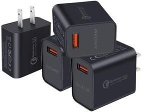 img 4 attached to 🔌 4-Pack Quick Charge 3.0 Wall Charger, 18W QC 3.0 USB Charger Adapter for Fast Charging - Compatible with Samsung Galaxy S10 S9 S8 Plus S7 S6 Edge Note 9, LG, Kindle, Tablet