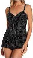 miraclesuit women's swimwear pin point love knot 👙 sweetheart neckline full bust support tankini top with underwire bra logo