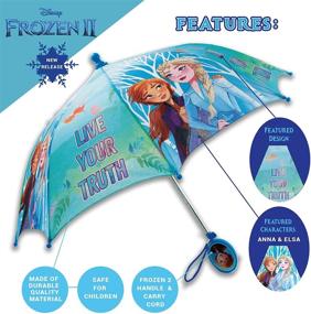 img 2 attached to 👑 Зонтик для девочек Disney Frozen Anna - Оставайтесь сухими вместе с принцессой Анной в каждом дождливом приключении!