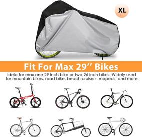 img 1 attached to 🚲 Acelane Waterproof Bicycle Cover - Indoor Outdoor Storage, Windproof Rain Cover for 29 inch Mountain Road Bike Cruiser Scooter - All Season & All Weather, UV 50+ Protection, Lock Hole & Carry Bag