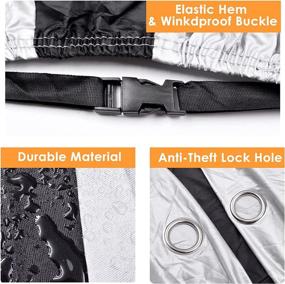 img 2 attached to 🚲 Acelane Waterproof Bicycle Cover - Indoor Outdoor Storage, Windproof Rain Cover for 29 inch Mountain Road Bike Cruiser Scooter - All Season & All Weather, UV 50+ Protection, Lock Hole & Carry Bag