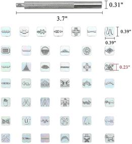 img 2 attached to 🧵 Yoption Набор инструментов для обтискивания кожи с символами коренных американцев - 43 обтисковочных штампа (6 мм) + 1 ручка для обтискивания для кожевенного ремесла