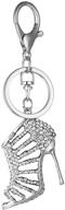 💎 sparkling multicolor silver toned rhinestone stiletto keychain logo
