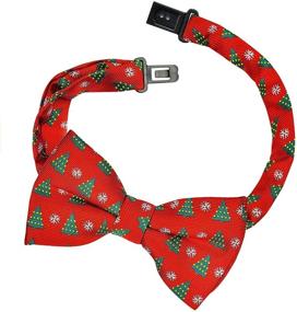 img 1 attached to 🎄 Stylish Retreez Pre-tied Boy's Bow Tie with Christmas Tree and Snowflakes Design