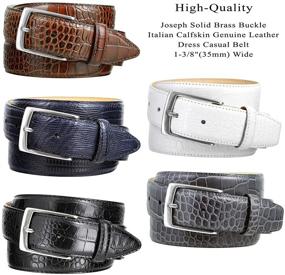 img 3 attached to Premium Italian Leather Alligator 🐊 Men's Accessories and Belts by Joseph Nickel