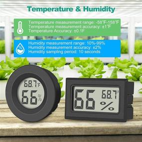 img 3 attached to 🌡️ 5-Pack Mini Digital Thermometer Hygrometer for Indoor Rooms - Monitor Temperature & Humidity, Large LCD Display in Fahrenheit or Celsius - Ideal for Greenhouse, Home, Reptiles, Humidors, Office, and Garden