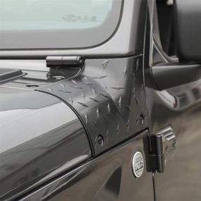 img 2 attached to 🚙 Улучшите свой Jeep Wrangler JL с помощью накладок RT-TCZ Cowl Body Armor - премиальные аксессуары для экстерьера в текстурированном черном цвете (2018-2019 годы выпуска)
