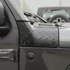 img 1 attached to 🚙 Улучшите свой Jeep Wrangler JL с помощью накладок RT-TCZ Cowl Body Armor - премиальные аксессуары для экстерьера в текстурированном черном цвете (2018-2019 годы выпуска)