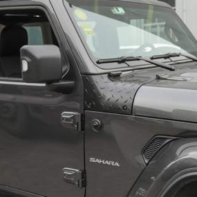 img 3 attached to 🚙 Enhance Your Jeep Wrangler JL with RT-TCZ Cowl Body Armor - Premium Exterior Accessories Parts in Textured Black (2018-2019 Models)