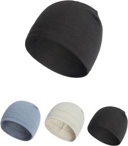 img 4 attached to XiFe 3pcs Unisex Indoors Beanie 👒 - Cozy Winter Sleep Cap for Women