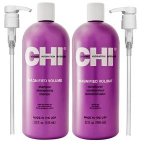 img 1 attached to 💁 Enhance Your Hair's Volume with Chi Magnified Volume Shampoo & Conditioner 32oz Duo – Comes with Convenient Pumps!