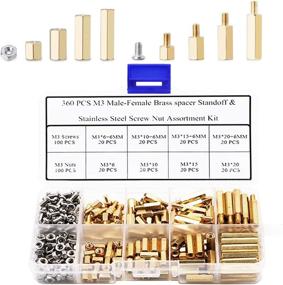img 4 attached to 🔩 CSDTYLH 360-Pcs M3 Brass Spacer Standoff & Stainless Steel Screw Nut Assortment Kit with Improved SEO