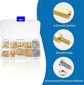 img 2 attached to 🔩 CSDTYLH 360-Pcs M3 Brass Spacer Standoff & Stainless Steel Screw Nut Assortment Kit with Improved SEO
