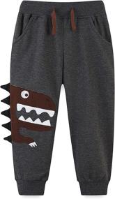 img 4 attached to 🦖 Bumeex Dinosaur Toddler Boys' Clothing Sweatpants Pants