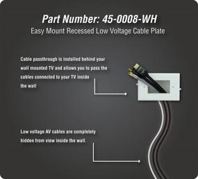 img 3 attached to 🔌 DATA COMM Electronics Легкая монтажная пластина для встраиваемого низковольтного кабеля - белая (Модель 45-0008-WH)