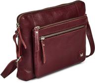 👜 premium small soft pebbled leather crossbody handbags & purses - triple zip sling crossover shoulder bag for women logo