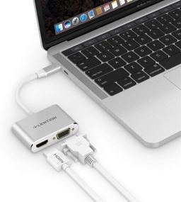 img 2 attached to Адаптер LENTION USB C к HDMI и VGA: 4K / 30 Гц, MacBook Pro, Новый Mac Air / iPad Pro, Surface, стабильный драйвер (CB-C51s, серебристый)