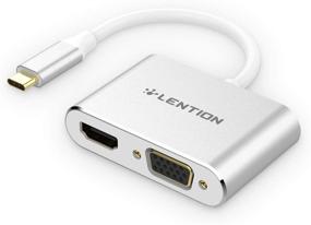 img 4 attached to Адаптер LENTION USB C к HDMI и VGA: 4K / 30 Гц, MacBook Pro, Новый Mac Air / iPad Pro, Surface, стабильный драйвер (CB-C51s, серебристый)