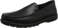 geox romaryc leather loafer oxford logo